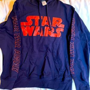 Star Wars Logo Style Men's Pullover Hoodie Sweatshirt Small M